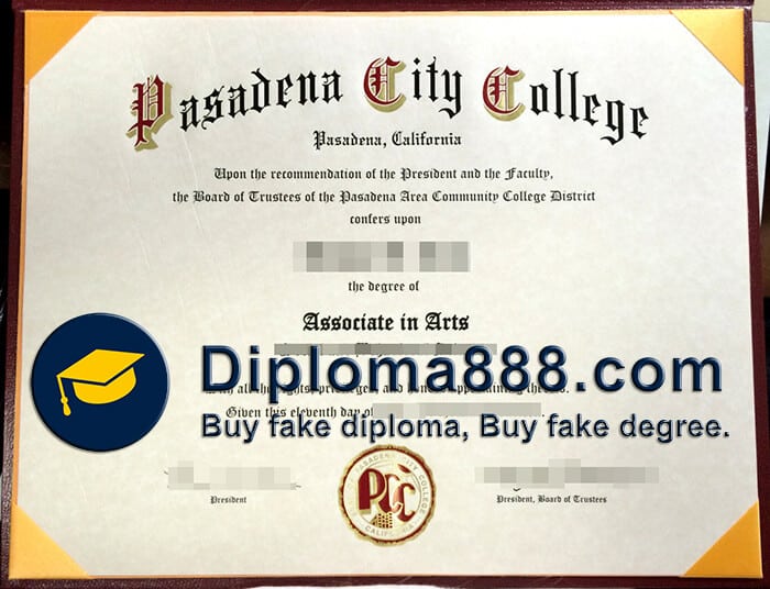 buy fake Pasadena City College degree