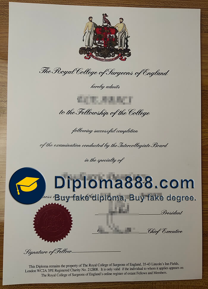 buy fake Royal College of Surgeons of England certificate
