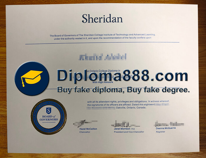 buy fake Sheridan College degree