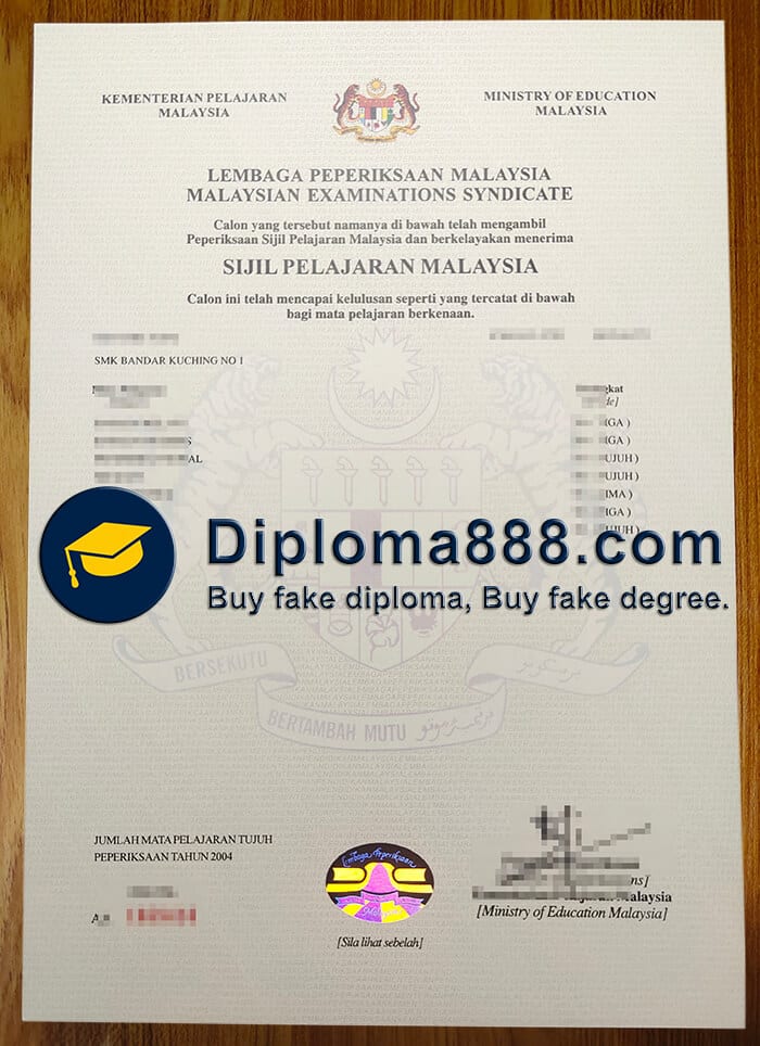 buy fake Sijil Pelajaran Malaysia transcript