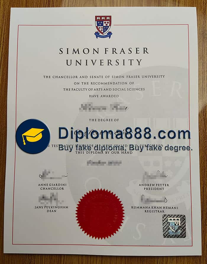 order fake Simon Fraser University diploma online