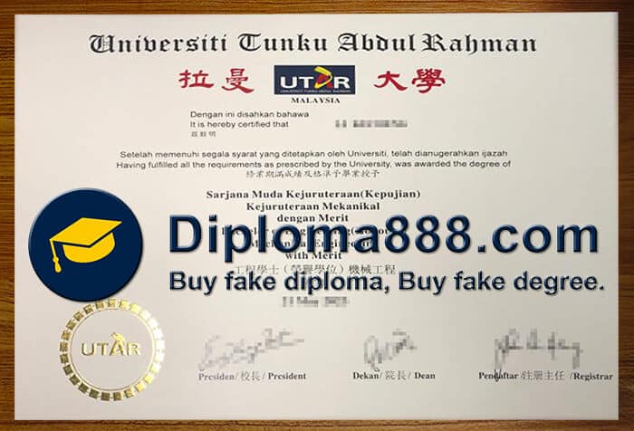 buy fake Universiti Tunku Abdul Rahman degree