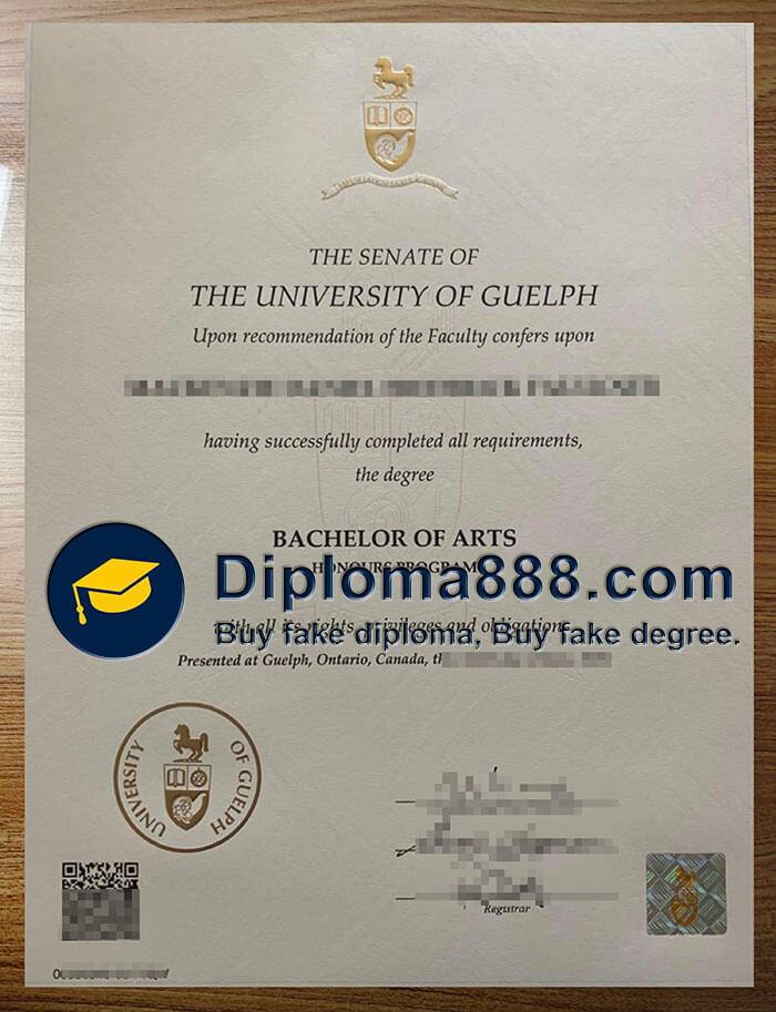 buy fake University of Guelph degree online