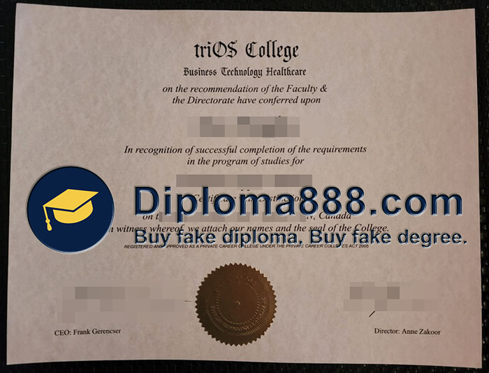 buy fake triOS College degree, buy fake diploma