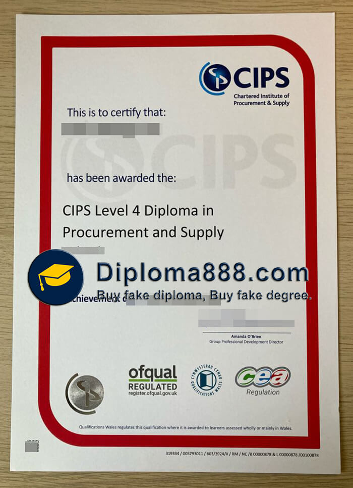 buy fake CIPS Level 4 diploma