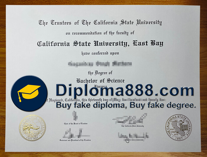 buy fake California State University, East Bay degree