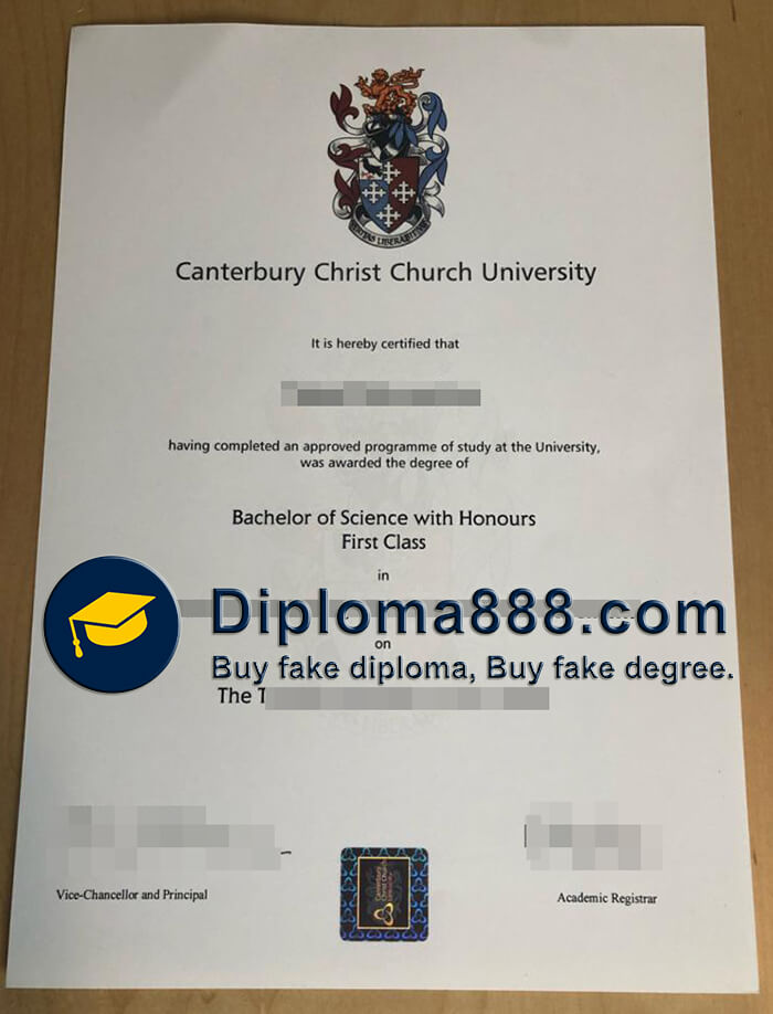 buy fake Canterbury Christ Church University degree