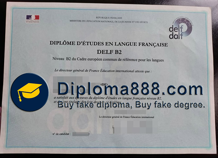 buy fake DELF B2 certificate online