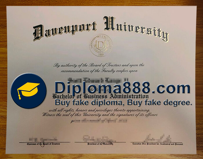 buy fake Davenport University degree