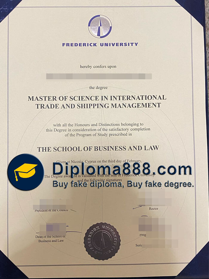 buy fake Frederick University degree