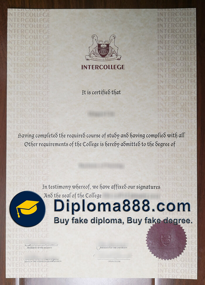 buy fake Intercollege Cyprus diploma