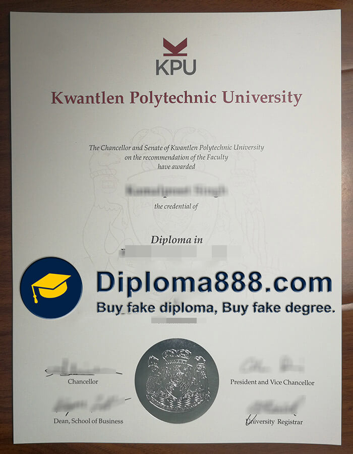 buy fake Kwantlen Polytechnic University degree