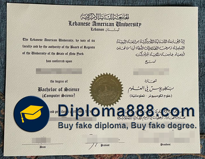 buy fake Lebanese American University degree