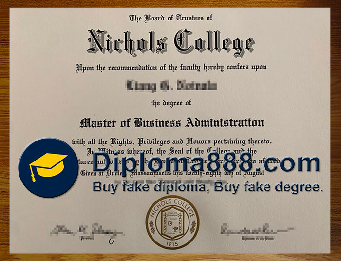 buy fake Nichols College degree