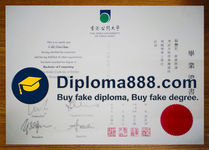 buy fake Open University of Hong Kong degree