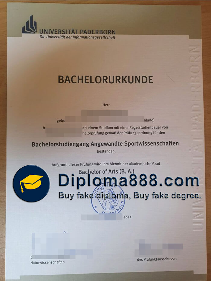 buy fake Paderborn University degree