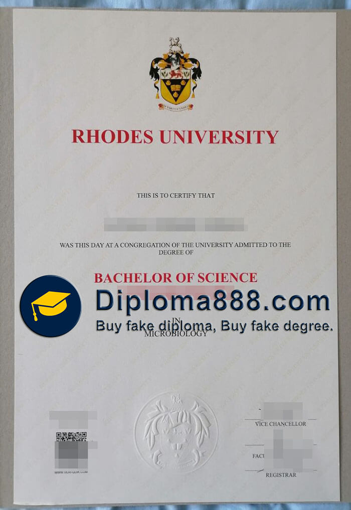 buy fake Rhodes University degree