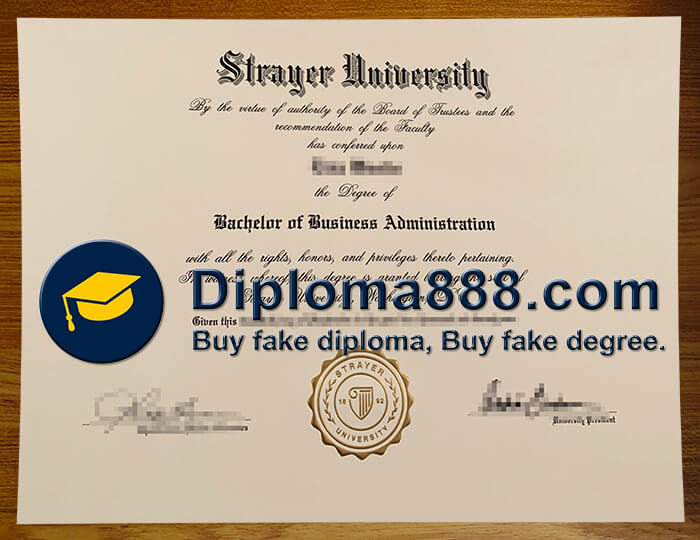 buy fake Strayer University degree