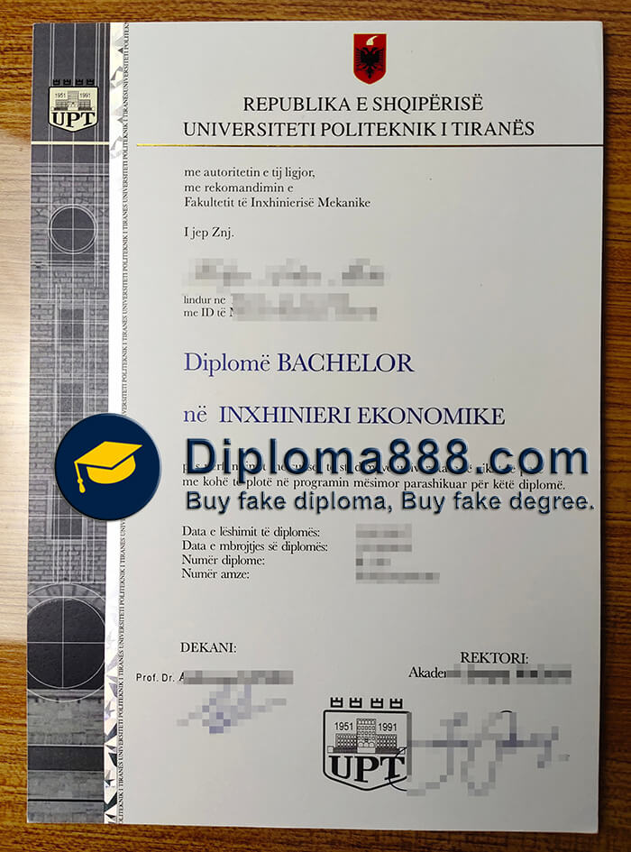 buy fake Universiteti Politeknik i Tiranës degree