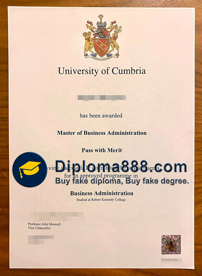 buy fake University of Cumbria degree