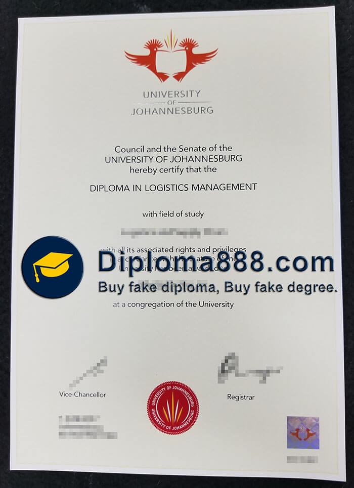 buy fake University of Johannesburg degree