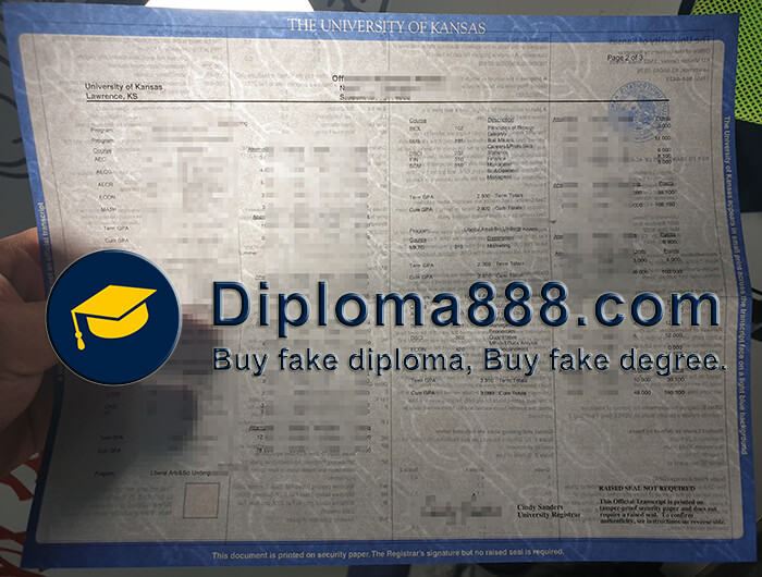 buy fake University of Kansas transcript