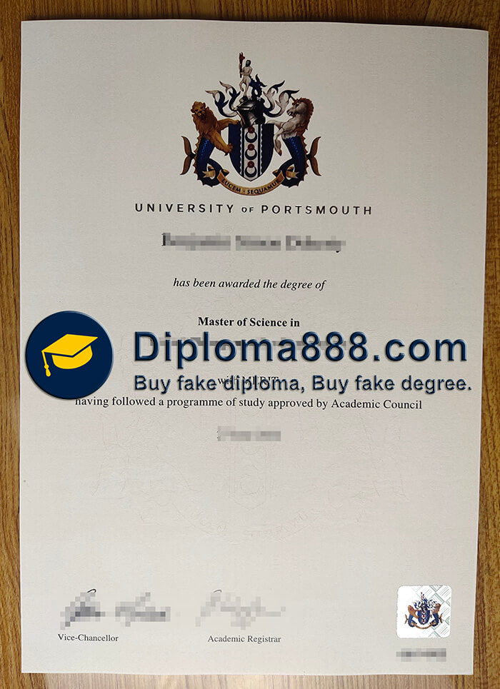 buy fake University of Portsmouth degree