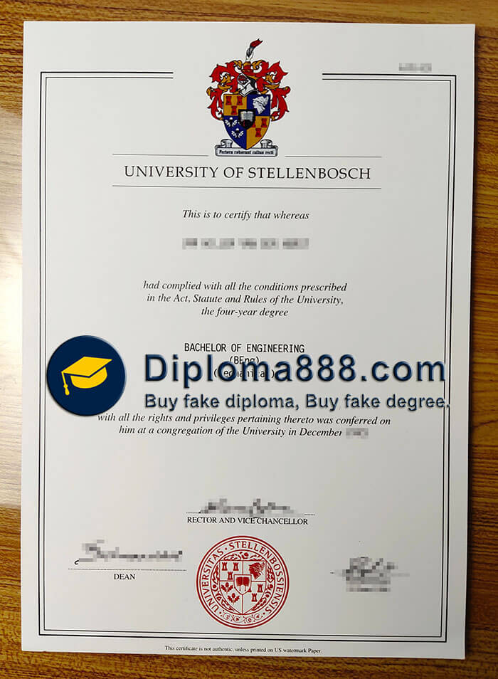 buy fake Stellenbosch University degree