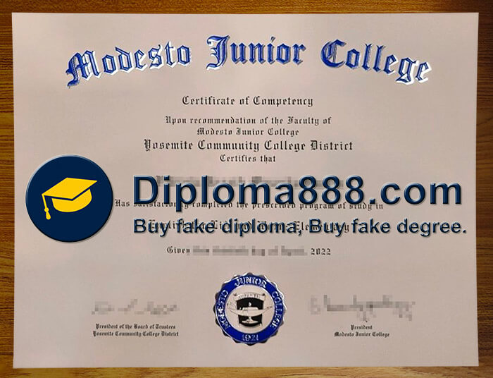 buy fake Modesto Junior College degree