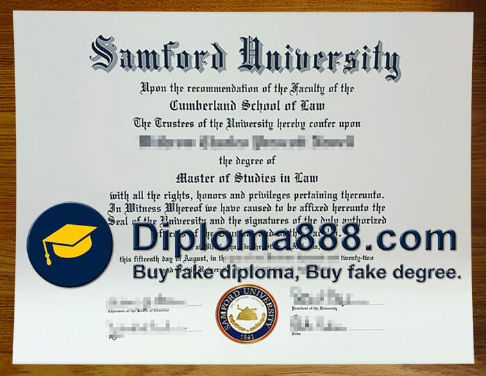 buy fake Samford University degree