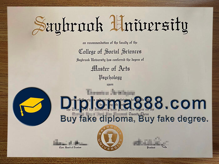 buy fake Saybrook University degree