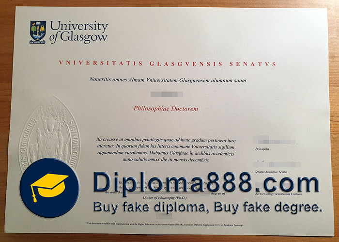 buy fake University of Glasgow degree