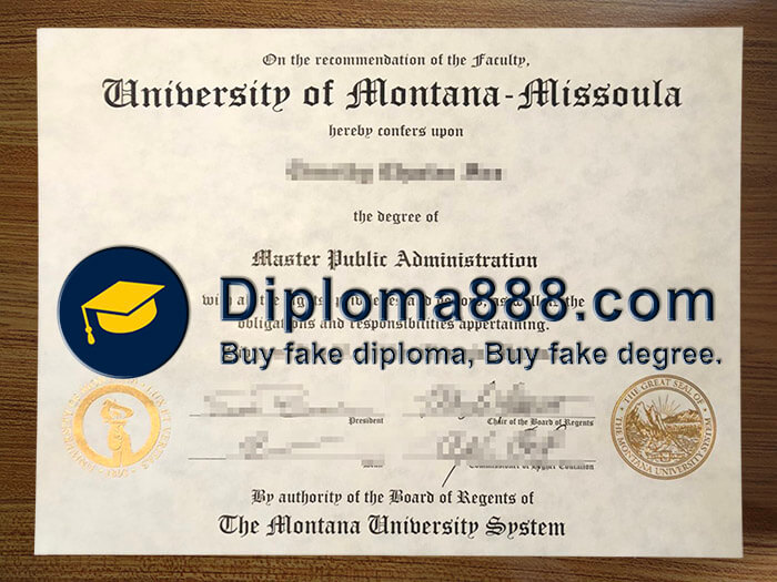 buy fake University of Montana Missoula degree