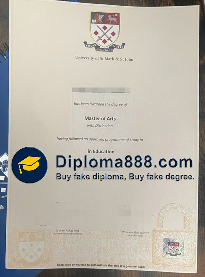 buy fake University of St Mark & St John degree