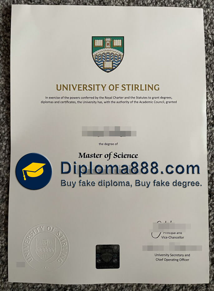 buy fake University of Stirling degree