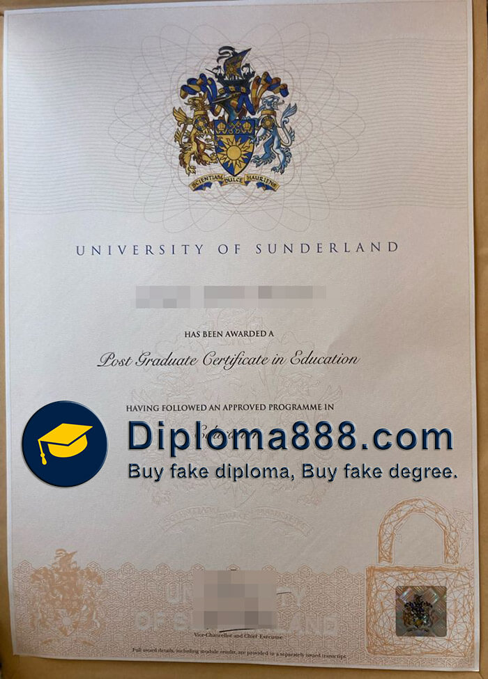 buy fake University of Sunderland diploma