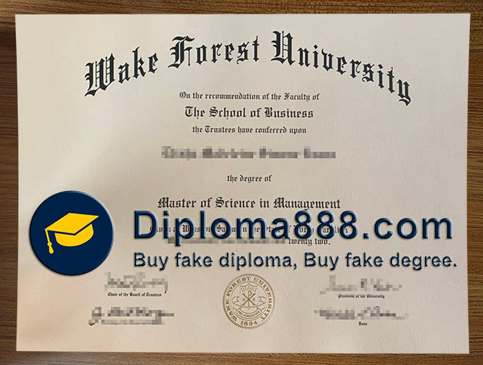 fake Wake Forest University degree