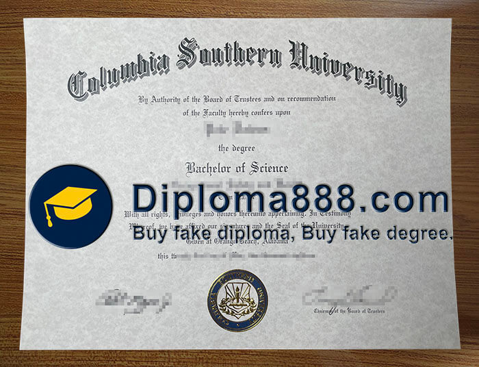 buy fake Columbia Southern University degree
