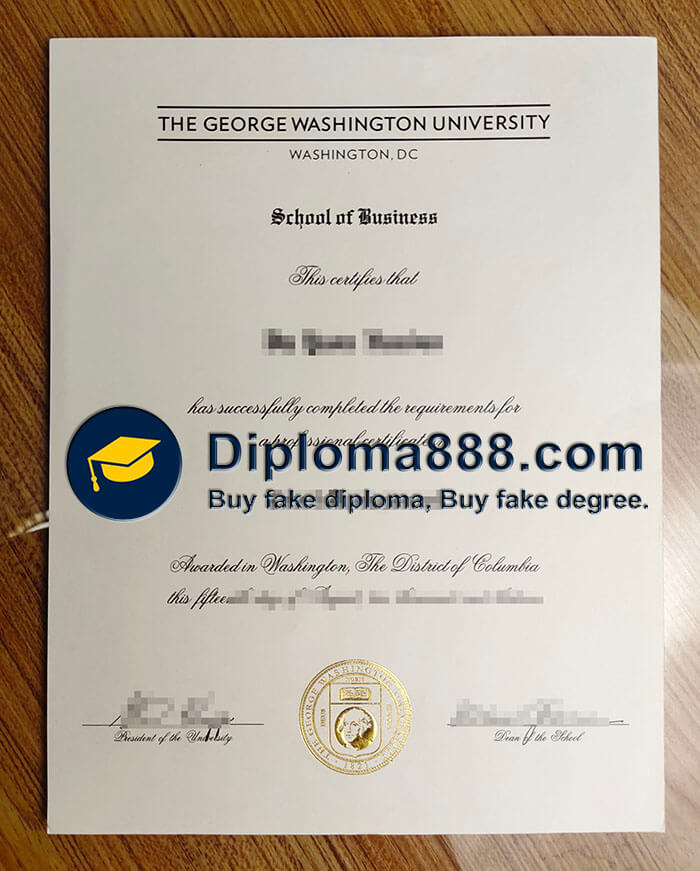 buy fake George Washington University degree