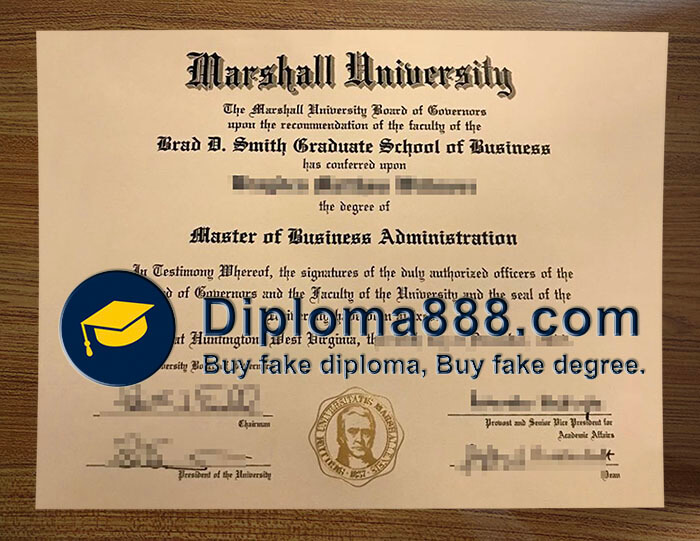 buy fake Marshall University degree