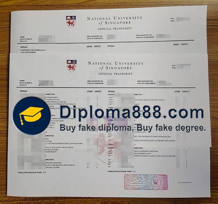 buy fake National University of Singapore transcript