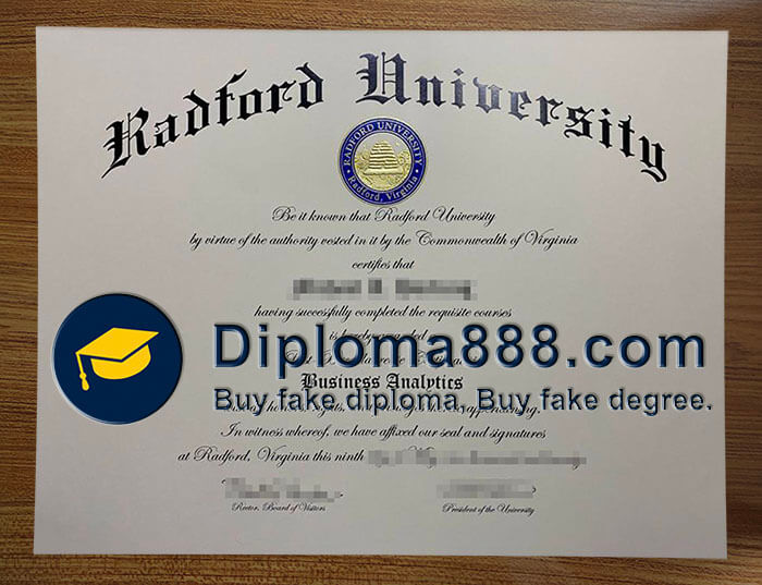 buy fake Radford University degree