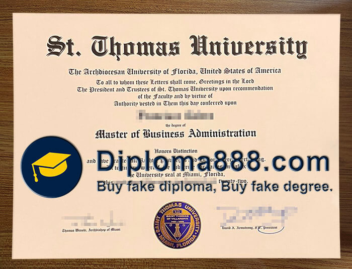 buy fake St. Thomas University degree