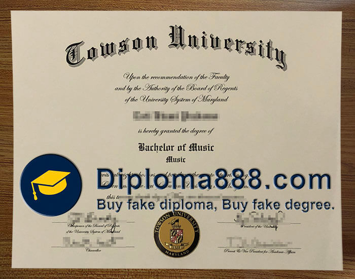 buy fake Towson University degree