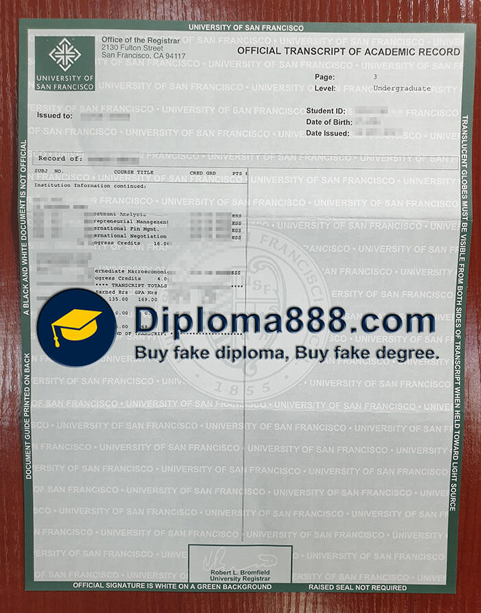 How to buy fake University of San Francisco degree? University-of-San-Francisco-transcript