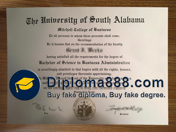 buy fake University of South Alabama degree