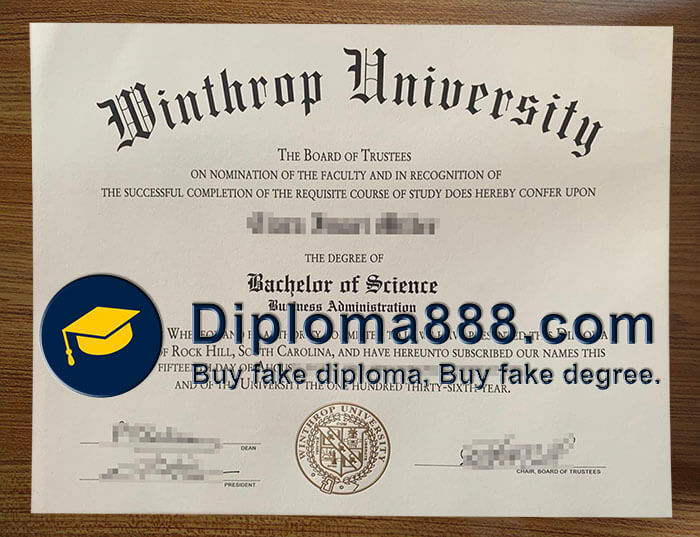 buy fake Winthrop University degree