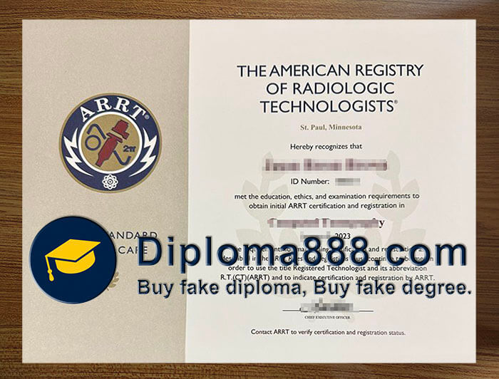 buy American Registry of Radiologic Technologists certificate