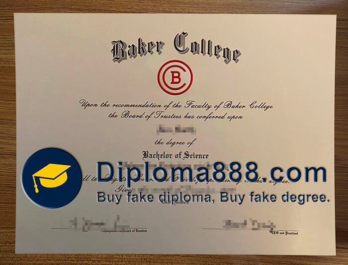 buy fake Baker College degree in USA