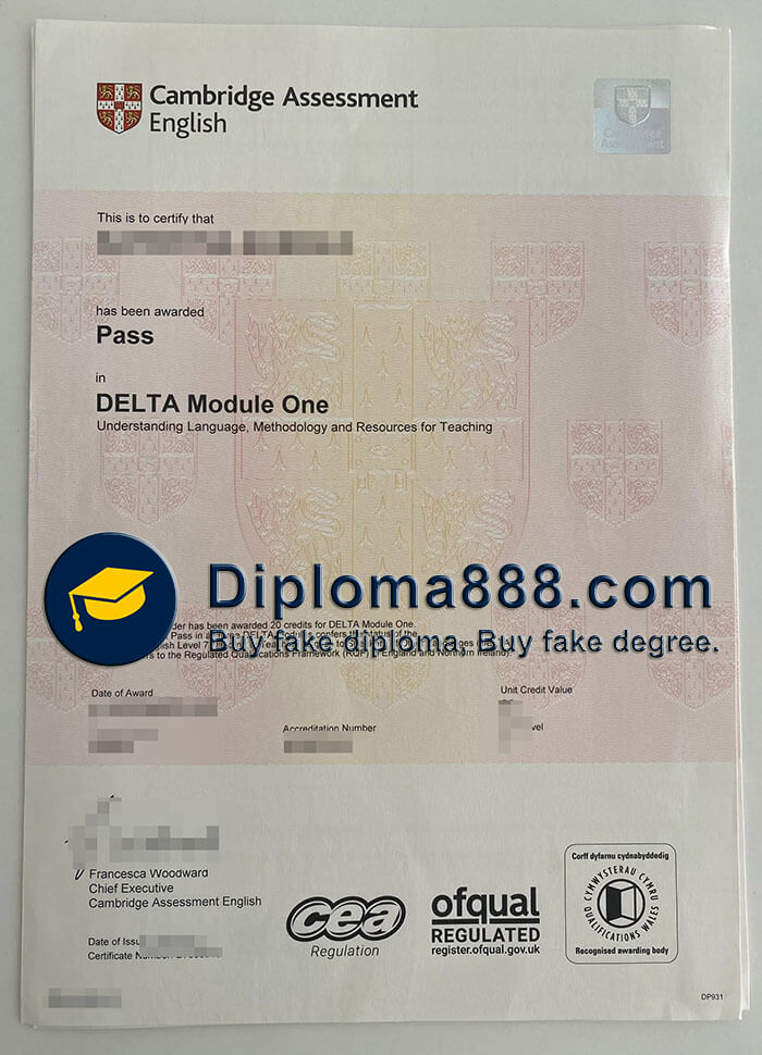 buy Cambridge English DELTA certificate